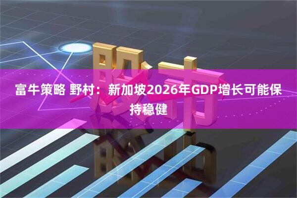 富牛策略 野村：新加坡2026年GDP增长可能保持稳健