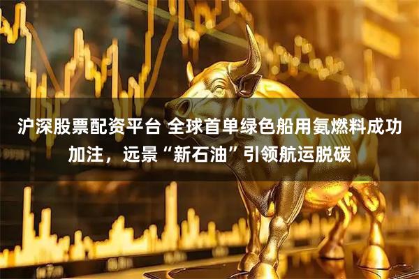 沪深股票配资平台 全球首单绿色船用氨燃料成功加注，远景“新石油”引领航运脱碳